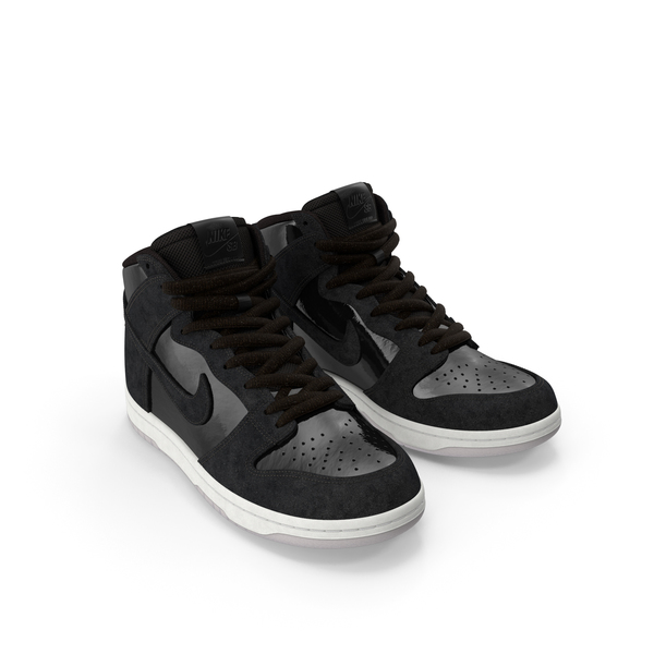 Top Sneakers: Skateboard Shoe Nike SB Dunk High Pro Black PNG & PSD Images Top Sneakers: Skateboard Shoe Nike SB Dunk High Pro Black PNG & PSD Images