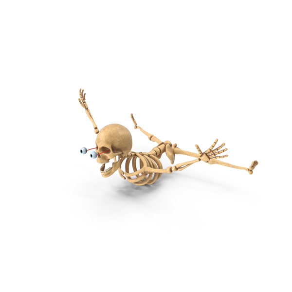 Cartoon: Skeleton Excited Eyes Out PNG & PSD Images