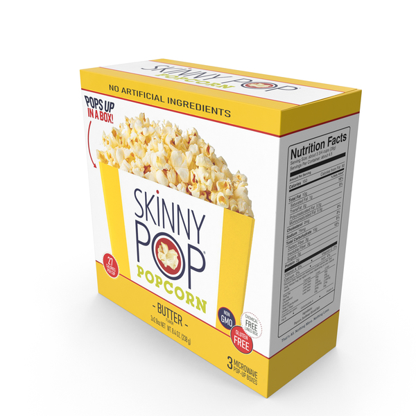SkinnyPop Butter Microwave Popcorn PNG & PSD Images
