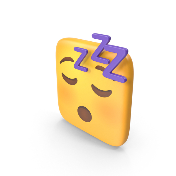 Facial Expression: Sleep Face Square Emoji PNG & PSD Images