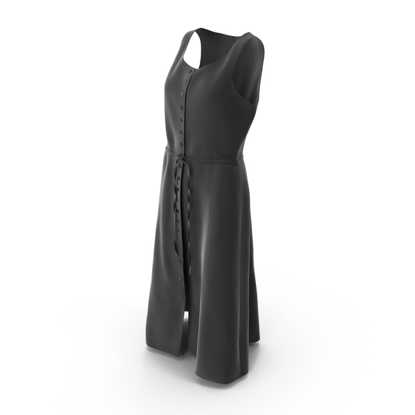 Sleeveless Button Up Black Dress PNG & PSD Images Sleeveless Button Up Black Dress PNG & PSD Images