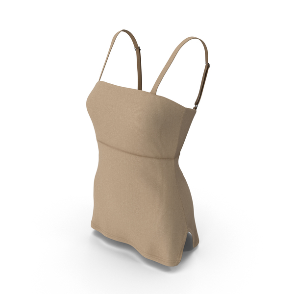 Sleeveless Short Beige Dress PNG & PSD Images