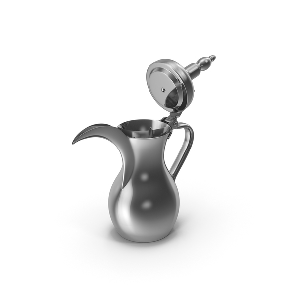 Turkish: Sliver Arabic Dallah Coffee Pot PNG & PSD Images