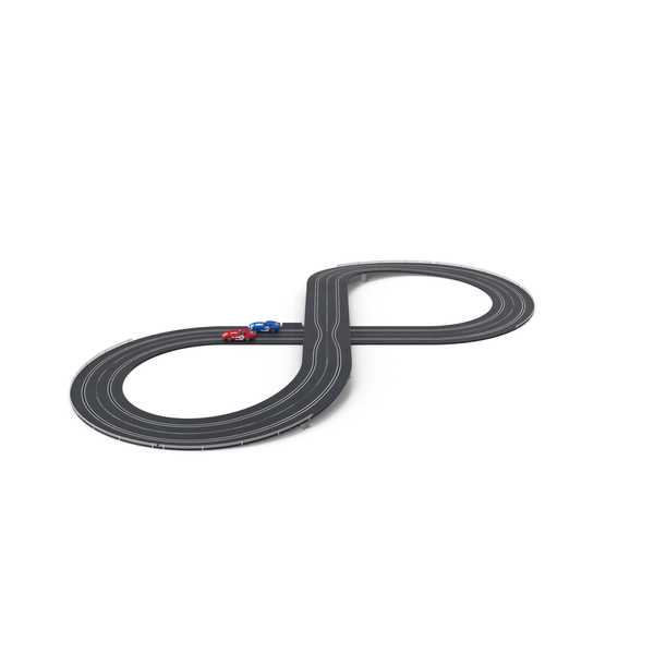 Toy Race Car: Slot Cars with Figure 8 Track PNG & PSD Images Toy Race Car: Slot Cars with Figure 8 Track PNG & PSD Images