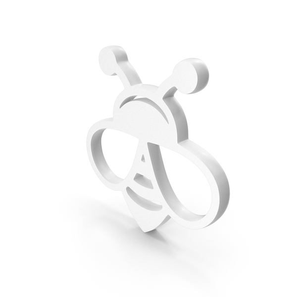 Symbols: Small Butterfly Icon White PNG & PSD Images