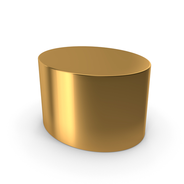 Symbols: Small Gold Oval Cylinder PNG & PSD Images
