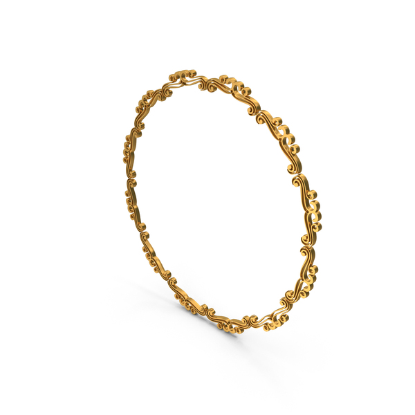 General Decor: Small Gold Round Border Frame PNG & PSD Images