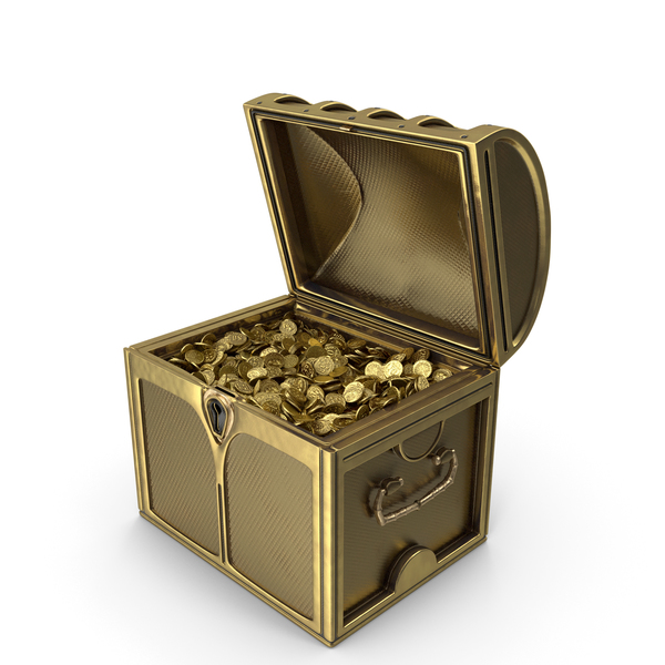 Small Golden Chest With Gold Coins PNG Images & PSDs for Download ...