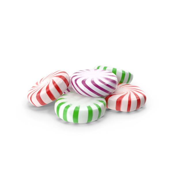 Small Pile of StarLight Peppermint Candy PNG & PSD Images