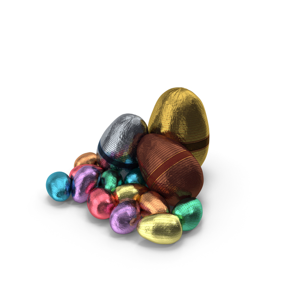 Small Pile of Wrapped Chocolate Easter Eggs PNG & PSD Images Small Pile of Wrapped Chocolate Easter Eggs PNG & PSD Images