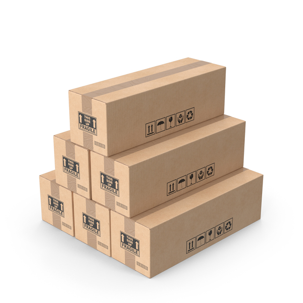 Box: Small Pyramid Of Cardboard Boxes PNG & PSD Images