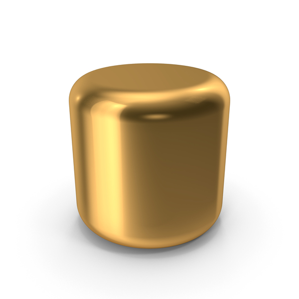 Symbols: Small Rounded Gold Cylinder PNG & PSD Images