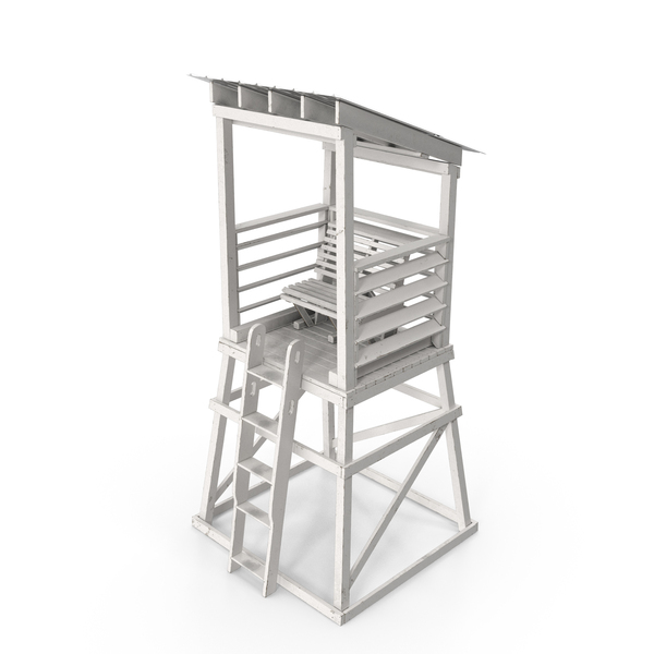 Small Wooden Lifeguard Station White New PNG & PSD Images
