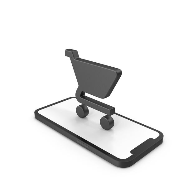 Smartphone with Black Shopping Cart Symbol PNG & PSD Images Smartphone with Black Shopping Cart Symbol PNG & PSD Images