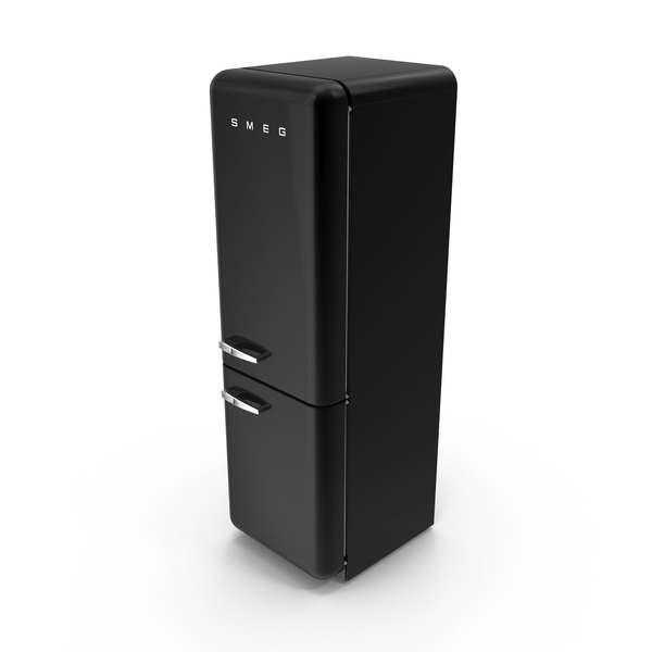 Smeg Black Refrigerator PNG & PSD Images Smeg Black Refrigerator PNG & PSD Images