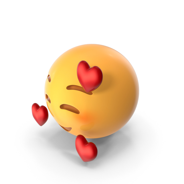 Smiley Face: Smile Emoji With Hearts PNG & PSD Images