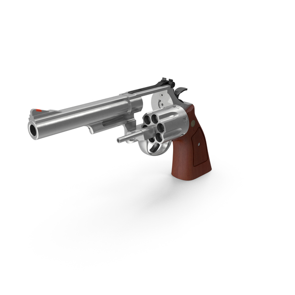 Revolver: Smith & Wesson Model 29 6 1/2 Stainless Steel with Cartridges PNG & PSD Images