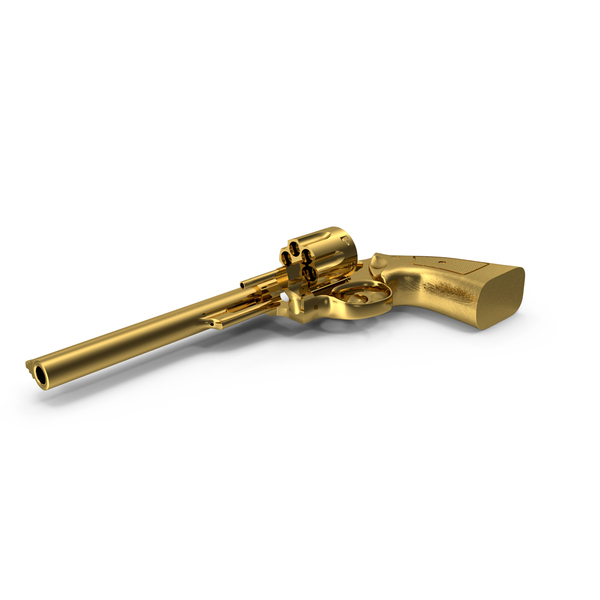 Revolver: Smith & Wesson Model 29 8 3/8 Gold PNG & PSD Images