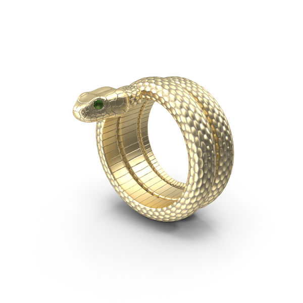 Fashion: Snake Ring Gold PNG & PSD Images