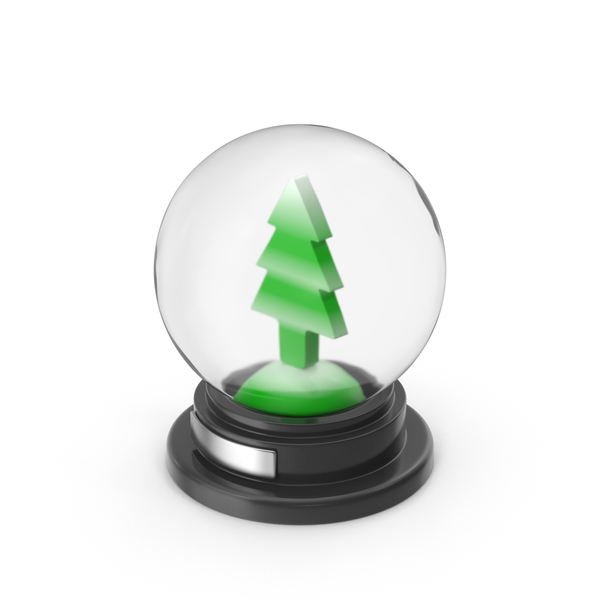 Snowglobe: Snow Sphere Tree Color PNG & PSD Images