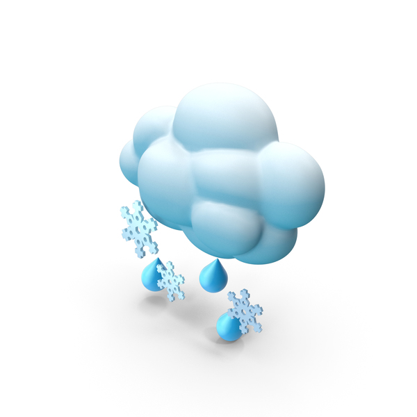 Cartoon Cloud: Snow with Rain PNG & PSD Images Cartoon Cloud: Snow with Rain PNG & PSD Images