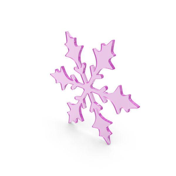 Snowflake Pink Glass PNG & PSD Images
