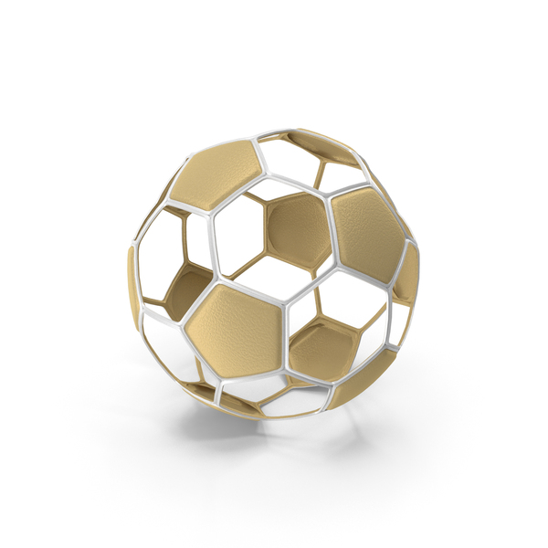 Soccer Ball Wire White Gold PNG & PSD Images