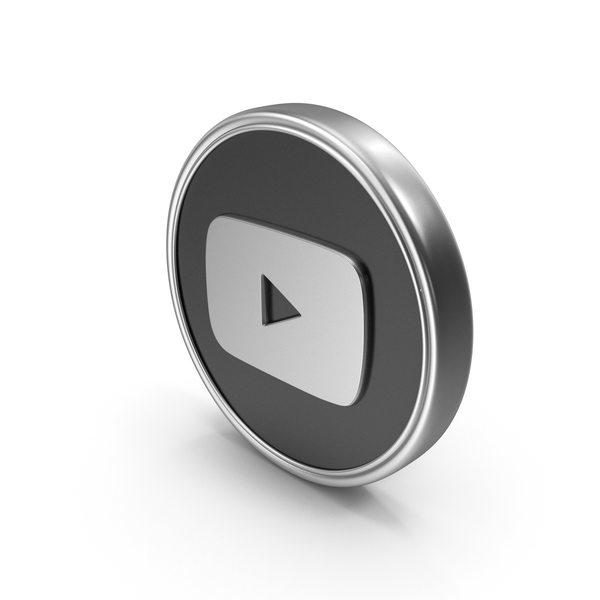 Computer Icon: Social Media YouTube Coin Silver Black PNG & PSD Images Computer Icon: Social Media YouTube Coin Silver Black PNG & PSD Images
