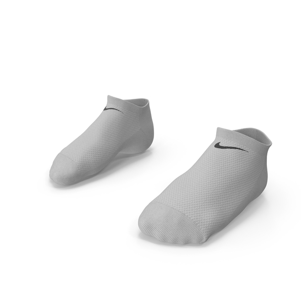 Socks Nike Grey on The Foot Standing PNG & PSD Images