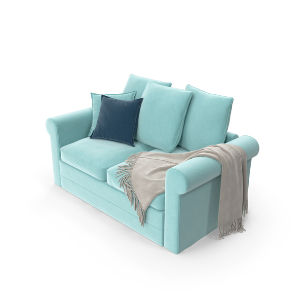Soft Scandinavian Sofa Blue PNG & PSD Images