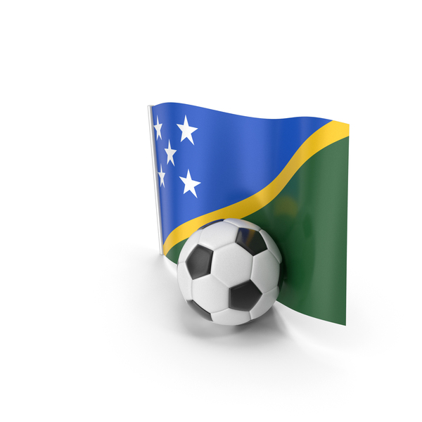 Solomon Islands Flag With Foot Ball PNG & PSD Images
