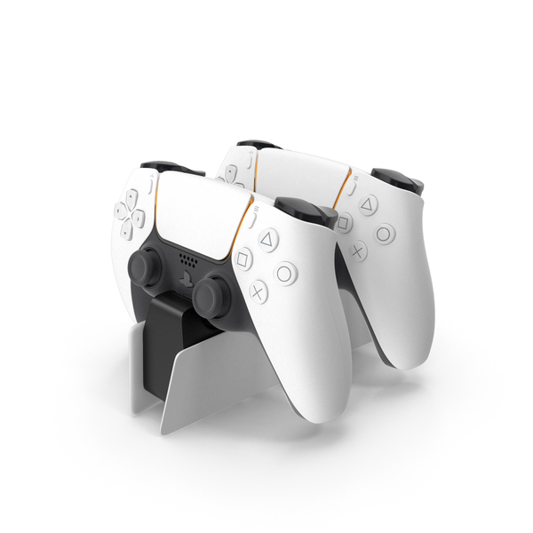 Video Game: Sony Playstation 5 DualSense Controller and Charging Station PNG & PSD Images Video Game: Sony Playstation 5 DualSense Controller and Charging Station PNG & PSD Images
