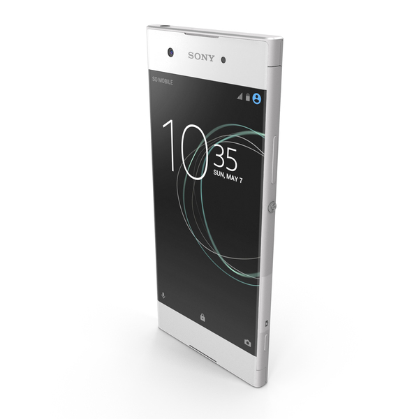 Smartphone: Sony Xperia XA1 White PNG & PSD Images Smartphone: Sony Xperia XA1 White PNG & PSD Images