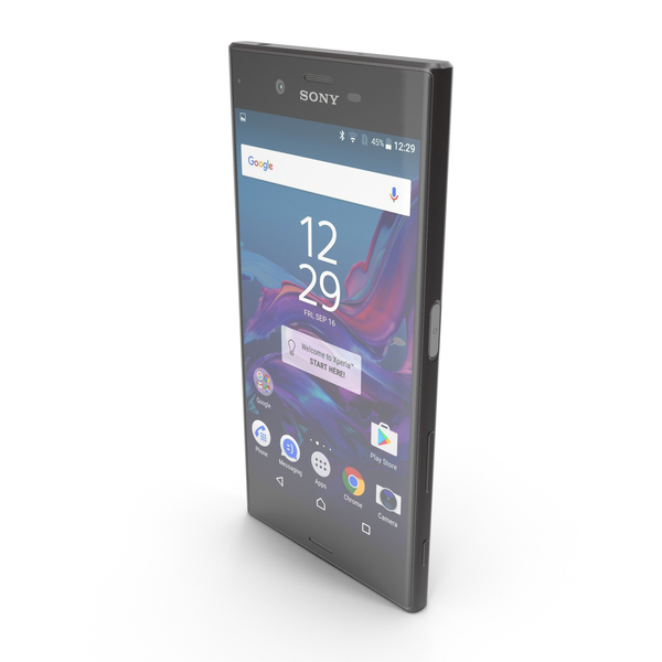 Smartphone: Sony Xperia XZ Mineral Black PNG & PSD Images Smartphone: Sony Xperia XZ Mineral Black PNG & PSD Images