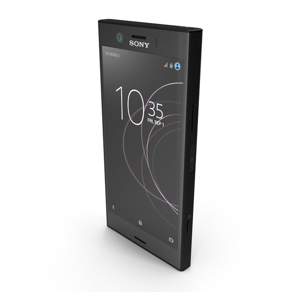 Smartphone: Sony Xperia XZ1 Compact Black PNG & PSD Images Smartphone: Sony Xperia XZ1 Compact Black PNG & PSD Images
