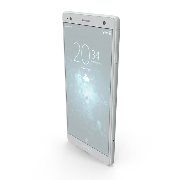 Smartphone: Sony Xperia XZ2 Liquid Silver PNG & PSD Images