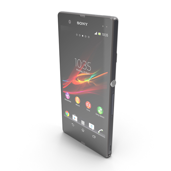 Cellphone: Sony Xperia Z Black PNG & PSD Images