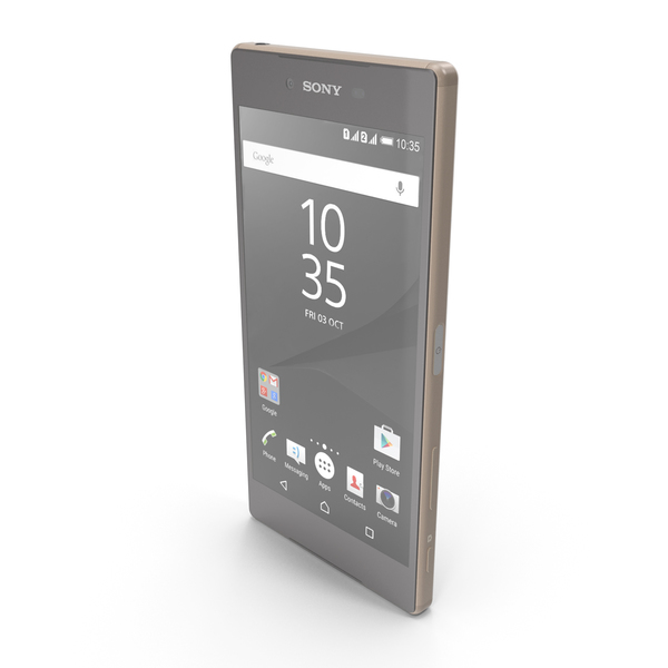 Smartphone: Sony Xperia Z5 Premium Gold PNG & PSD Images Smartphone: Sony Xperia Z5 Premium Gold PNG & PSD Images