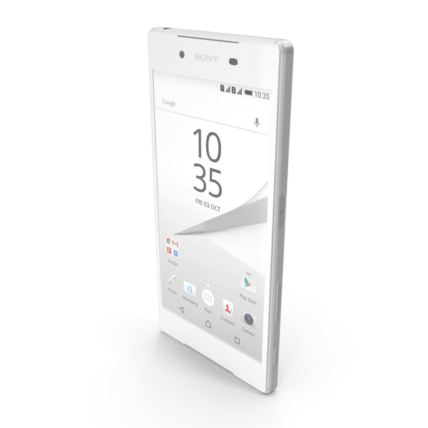 Smartphone: Sony Xperia Z5 White PNG & PSD Images Smartphone: Sony Xperia Z5 White PNG & PSD Images