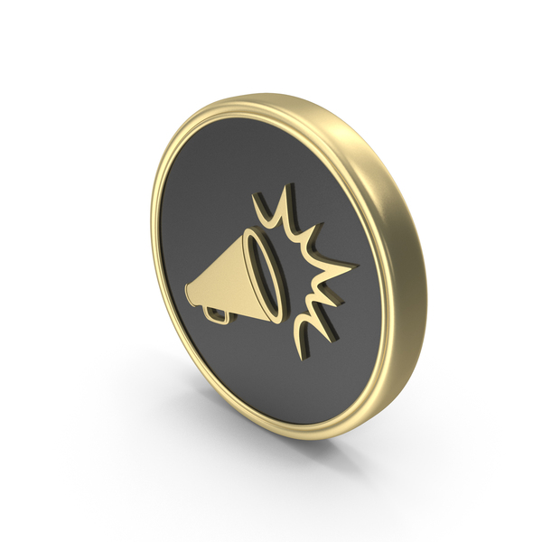 Logo: Sound Horn Coin Gold PNG & PSD Images Logo: Sound Horn Coin Gold PNG & PSD Images