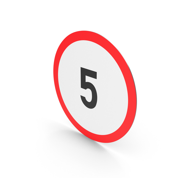South African Speed Limit Of 5 Sign PNG & PSD Images