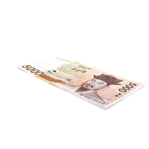 South Korean 5000 Won Banknote PNG & PSD Images South Korean 5000 Won Banknote PNG & PSD Images