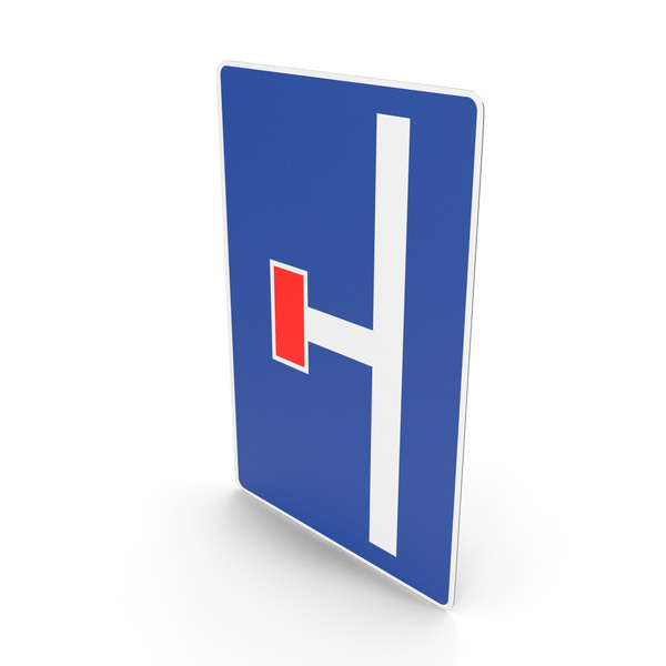 Traffic Signs: Spanish Sign Pre Signaling of a Dead End Roadway PNG & PSD Images