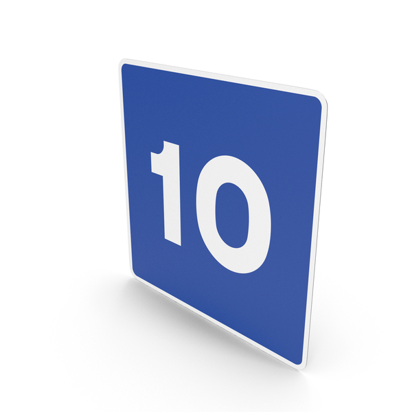 Traffic Signs: Spanish Sign Recommended Maximum Speed 10 PNG & PSD Images