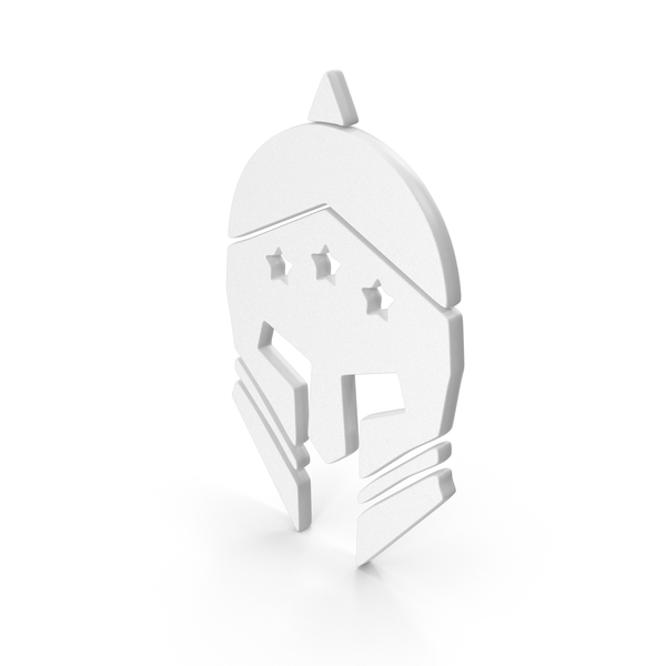 Greek: Spartan Helmet Cap Military Logo White PNG & PSD Images