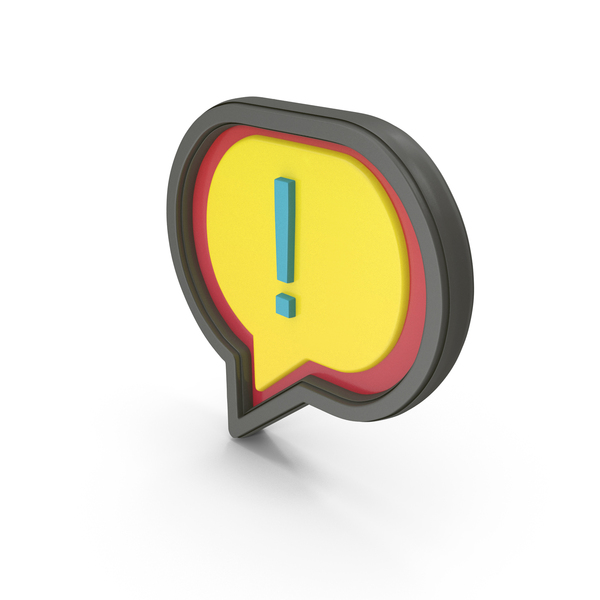 Balloon: Speech Bubble Chat Exclamation Mark Message Color PNG & PSD Images