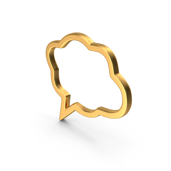 Balloon: Speech Bubble Gold PNG & PSD Images Balloon: Speech Bubble Gold PNG & PSD Images