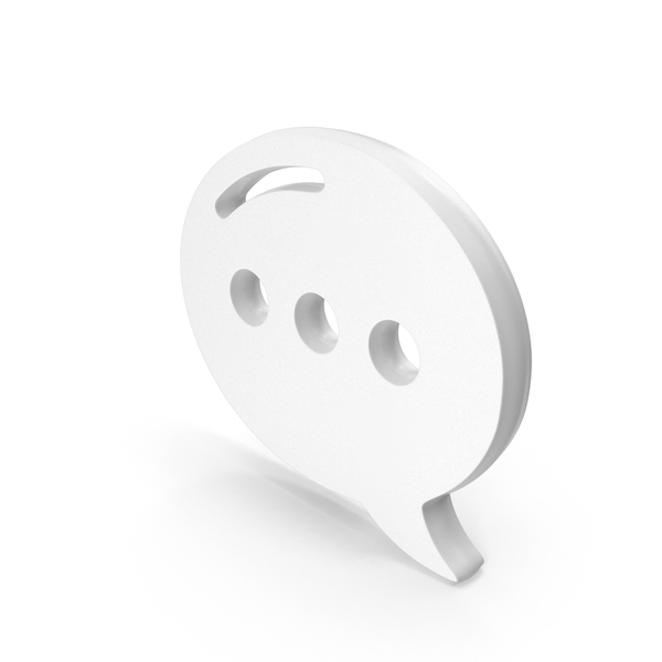 Speech Bubble Message Icon White PNG & PSD Images