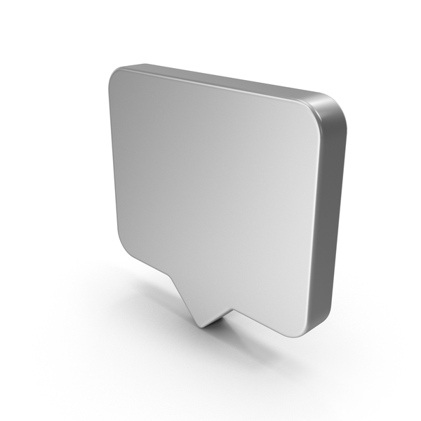 Balloon: Speech Bubble Silver PNG & PSD Images