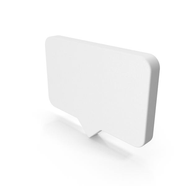 Balloon: Speech Bubble White PNG & PSD Images